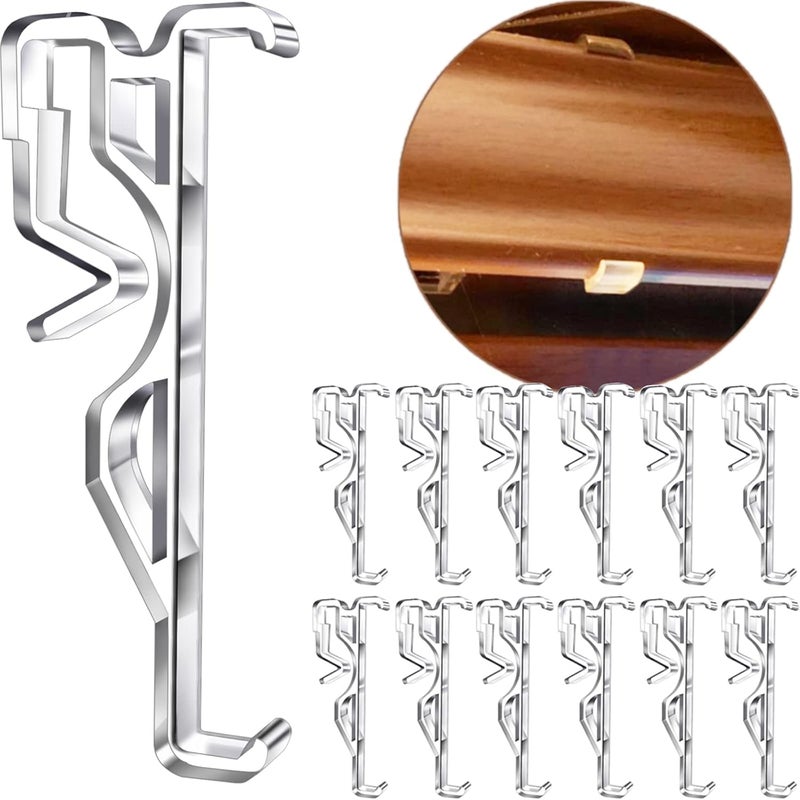lofrcin 2.5 Inch Valance Clips, Clear Plastic Window Blind Clips for Horizontal Blind Valance (12 PCS) - Image 1